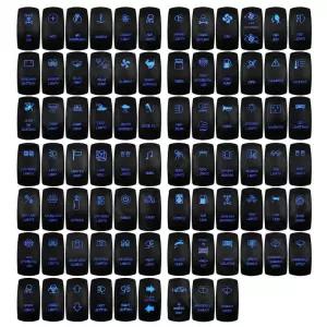 스위치릴레이 12V 20A 블루 LED 차량용 보트 레이저 로커 스위치 ON OFF 방수