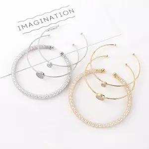 도금 진주 골드 실버 고품질 패션팔찌 지르코니아 3종 14K 세트