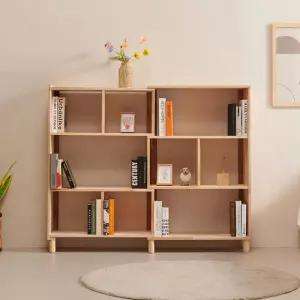 H6851 삼나무 확장형 책장 다리형 1color