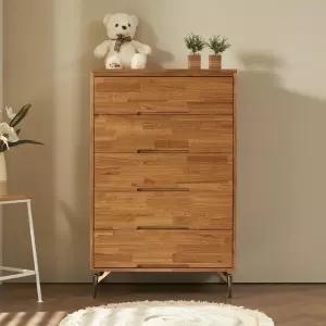 G443 참죽 원목 5단 서랍장 800