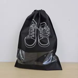 부직포 투명창 여행용 신발파우치 조리개파우치 여행용파우치