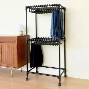 바지정리대 2단 행거 이동식 바지걸이