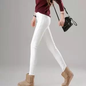 여성 겨울팬츠 슬림 기모 밴딩팬츠 기모스티치 스키니 FNF7+5BfA