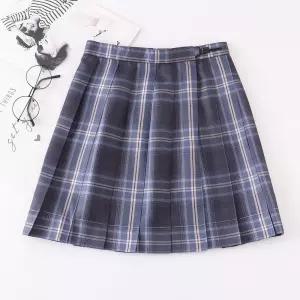 네이비퍼플 체크패턴 교복치마(기장선택)교복 학생복