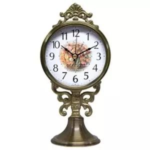 [JED] 엔틱 플라워 클래식 탁상용 알람시계 디자인 패턴 무소음