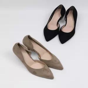 여성 사이드오픈 샌들힐 미들힐 오픈슈즈 126792