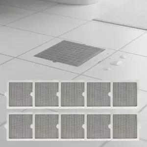 욕실 배수구 하수구 머리카락 거름 망 필터 10p 15x15