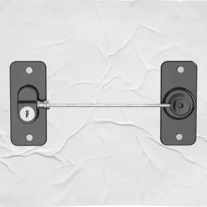 슬림 현관문 잠금장치 방범용 도어락 창문 잠금장치