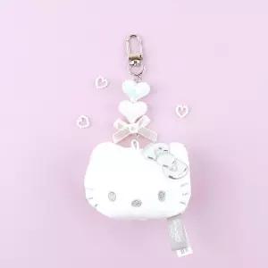 산리오 헬로키티 실버비즈 얼굴 가방고리 5cm