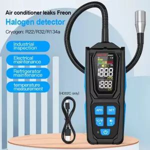 가스계량기 측정기 HD02C 디지털 할로겐 기 LCD 화면 R22 R32 R134a 냉매 HVAC 에어컨 프레온 가스 테스터