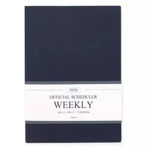 2026 오피셜 빅 위클리 스케줄러 네이비 A4 주간 다이어리