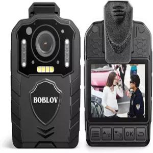 BOBLOV KJ25 1080P 바디캠 3000mAh 10-13시간 녹화 야간 투시가 가능한 저렴한 바디 카메라 하이킹 배달 법