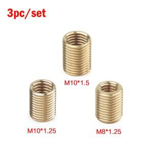 M12 1.25 용 3Pcs 어댑터 시프트 노브 기어 나사 너트 인서트 키트 내부 부품 자동차 액세서리