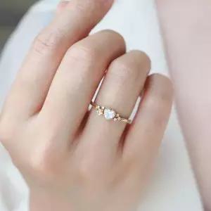 [디작소]여성 데일리 큐빅 하트 프린세스 스톤 반지 링 (33505238)