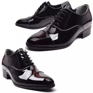 남성구두 M6452 에나멜 키높이구두 7cm 슬림디자인 남성화