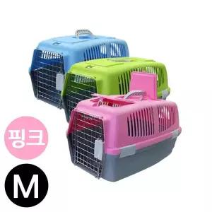 이동장 애견용 칼라 M 핑크