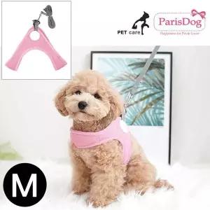 M 매쉬하네스 촘촘 핑크 리드줄세트