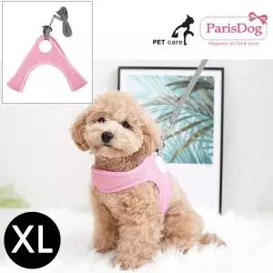 XL 리드줄세트 매쉬하네스 촘촘 핑크