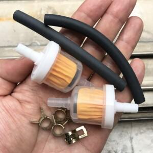 1세트 연료 가솔린 인라인 호스 파이프 (클립 포함) 2 스트로크 미니 모토 먼지 자전거 쿼드 가스 액체 오