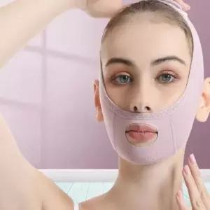 처진얼굴개선 턱벌어짐 입벌림방지 턱살 이중턱 수면 안면윤곽 밴드