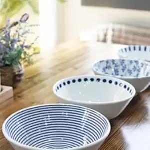 생활잡화 리빙 블루에가와리 면기 4P세트