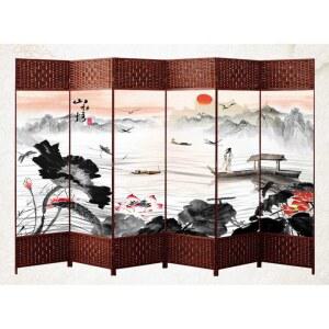 거실 인테리어 산수화 가림막 종이 현관 장식 우영우 민화 거실액자 풍 풍수지리