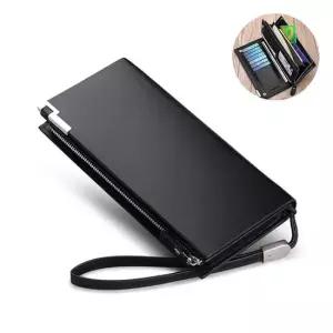 카드수납 똑딱이 지퍼 소가죽 장지갑 세련 남친 선물 남친센스있는선물 남성고급장지갑
