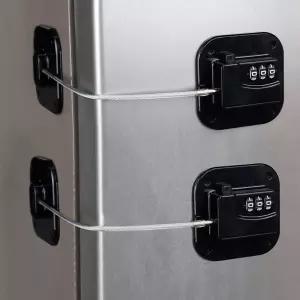 냉장고 잠금장치(2팩) 헤비 듀티 콤비네이션 잠금장치 캐비닛 창문 서랍 및 안전 강력한 비표시 드릴링