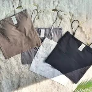 늘어나는 스판끈 크롭티 끈브라 심리스브라탑 여성속옷 이너브라탑 캡브라탑