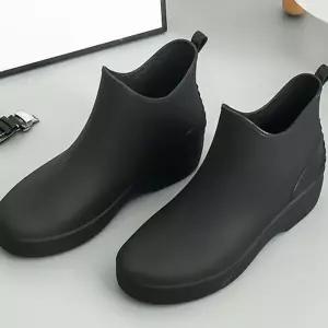 [오노마] ONM 여성 기본 스타일 무광 장화 레인부츠 세련된 비 날