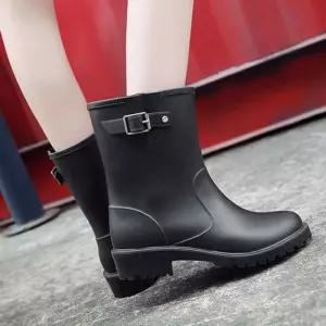 [오노마] ONM 여성용 키높이 미들 레인부츠 방수장화 패션장화
