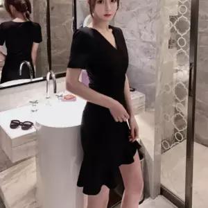 [오노마] ONM 여성 여름 데일리 프릴 옆트임 랩스커트 미니 원피스