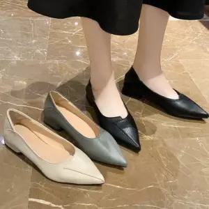 [오노마] ONM 여성 캐주얼 스틸레토 플랫 로퍼 슈즈