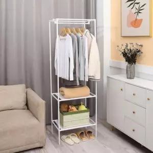 수납공간 심플디자인 조립간편 공간활용 조립식 선반 행거 자취방 원룸 인테리어 시스템 옷장