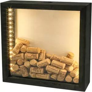 슬롯 와인 코크 홀더가 있는 11x12 섀도우 박스-티켓 디스플레이 케이스 프레임과 함께 제공되는 라이트