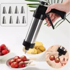 짤주머니 스테인레스 건 모양 디저트 제빵 제과 반죽 쿠키 베이킹 과자