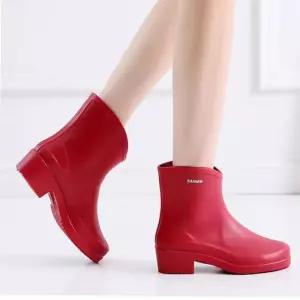 [오노마] ONM 여성 4컬러 통굽 키높이 레인부츠 비오는날 방수 장화