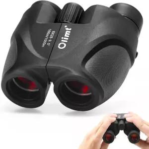 6x25 컴팩트 쌍안경 미니 포켓 소형 휴대용 크기 9.5° 광각 시야 21mm 대형 접안 렌즈 ED 안경 Bak-4