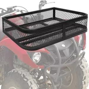 JY 퍼포먼스 ATV 프론트 카고 바스켓 캠핑 낚시 해변가 하이킹을 위한 헤비 듀티 랙 및 36인치 L x