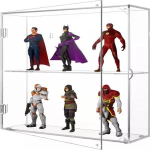 NIUBE 아크릴 디스플레이 케이스 펀코 팝 피규어용 투명 수집품 암석 크리스탈 미니 장난감 아미보(2단)용