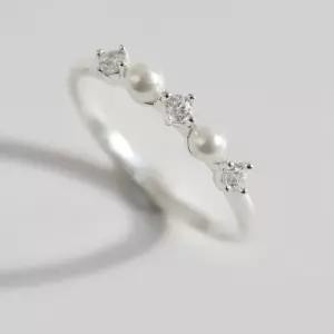 [디작소]여성 악세 데일리 느이러 진주 큐빅 반지 (31666461)