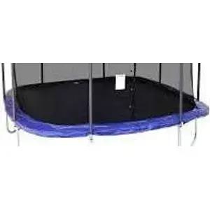 15피트 x 사각 트램펄린 안전 패드 파란색 둥근 모서리 폴리스 포함 없음