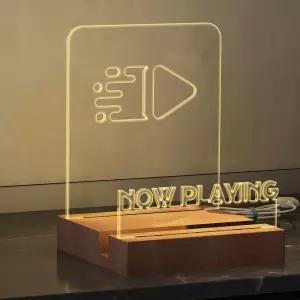 이제 불을 밝히세요 비닐 스탠드 RGB LED 레코드 디스플레이 홀더 사용자 지정 가능한 조명이 있는 솔리드