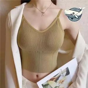 [오노마] ONM 슬림핏 캡소매 니트 브라탑 여름 러닝 오버탑