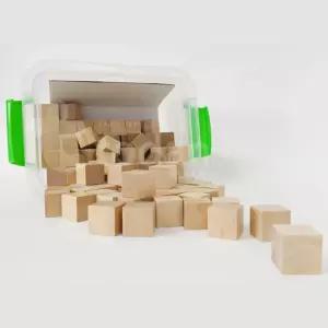 원목 나무블록 사각 120개입 우드블럭 쌓기 도형 수학교구 교육교구 좌뇌