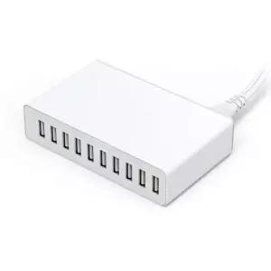 10포트 전원 멀티충전기 유럽규격 10구 고속충전기 아이폰 태블릿 게임기충전기 화이트 E529