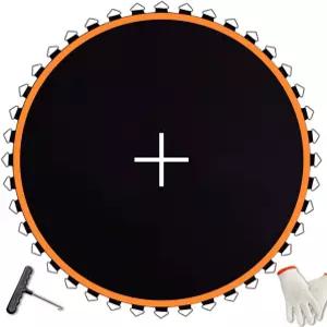 트램펄린 매트 14피트 프레임에 적합 72개의 V-링 장착 5.5인치 스프링 교체(매트 다이아 150인치) 보강재