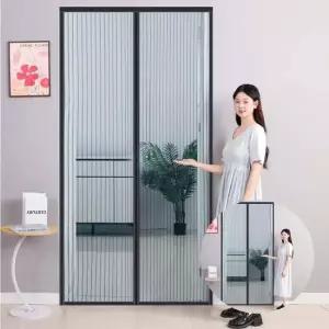 자석 문 모기장 100x210cm 그레이  방문모기장 문모기장방문용