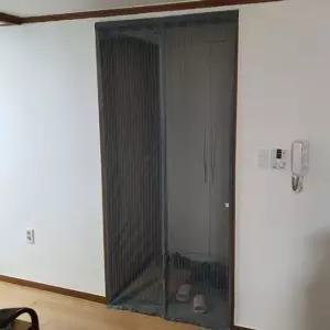 스트라이프 현관 방충망 모기장 그레이 문 망 현관 방문 방충