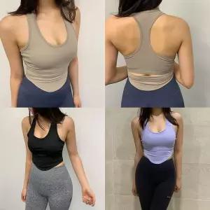 [오노마] ONM 바디홀릭애슬탑 나시 패드일체형 브라탑 크롭 요가복